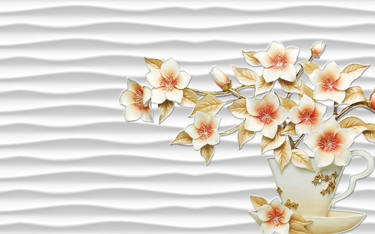 Цветы в зефирных волнах